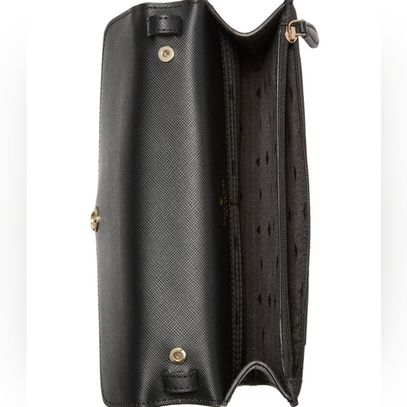 Kate Spade♠️NY Black	 Flap Tinsel Shimmer Crossbody Bag NWT - Picture 3 of 16